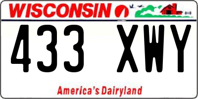 WI license plate 433XWY