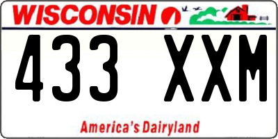 WI license plate 433XXM