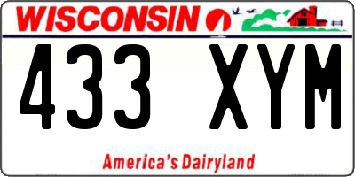 WI license plate 433XYM