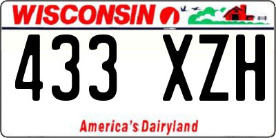 WI license plate 433XZH