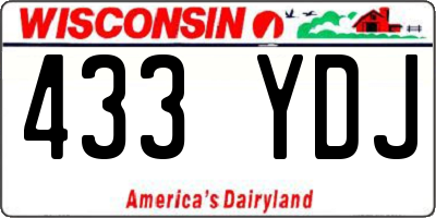 WI license plate 433YDJ