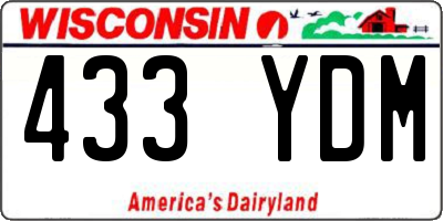 WI license plate 433YDM