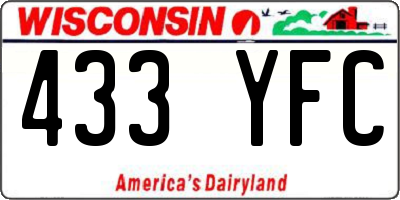 WI license plate 433YFC
