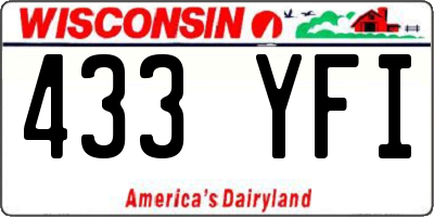 WI license plate 433YFI