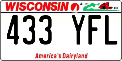 WI license plate 433YFL