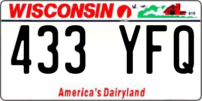 WI license plate 433YFQ