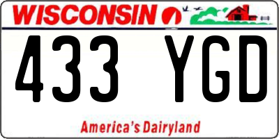 WI license plate 433YGD
