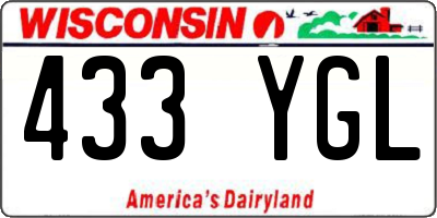 WI license plate 433YGL