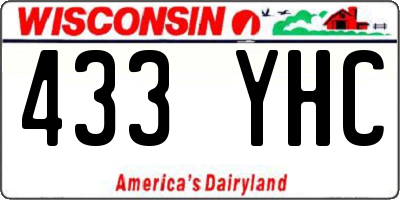 WI license plate 433YHC