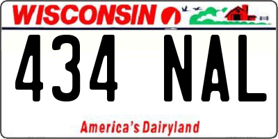 WI license plate 434NAL