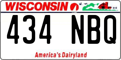 WI license plate 434NBQ