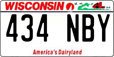 WI license plate 434NBY