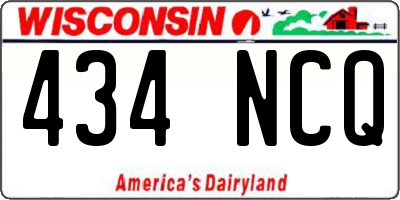 WI license plate 434NCQ