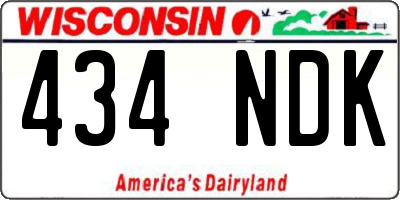 WI license plate 434NDK