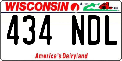 WI license plate 434NDL