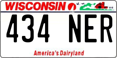 WI license plate 434NER