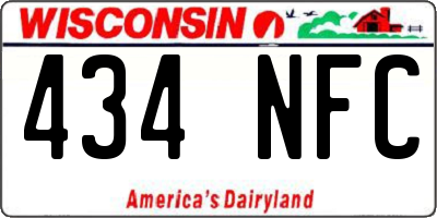 WI license plate 434NFC
