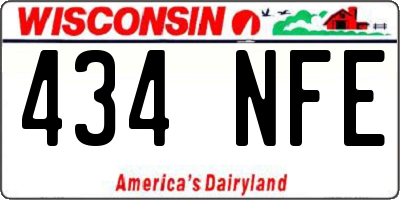 WI license plate 434NFE