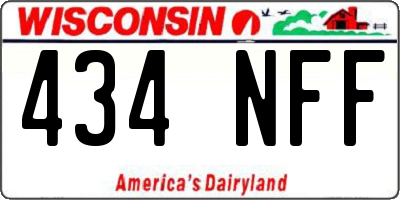WI license plate 434NFF