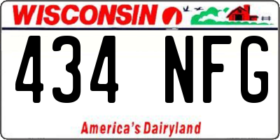 WI license plate 434NFG