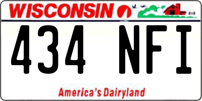 WI license plate 434NFI