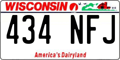 WI license plate 434NFJ