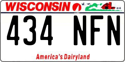 WI license plate 434NFN