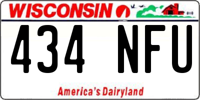 WI license plate 434NFU