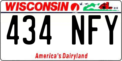 WI license plate 434NFY