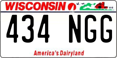 WI license plate 434NGG