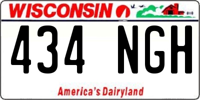 WI license plate 434NGH