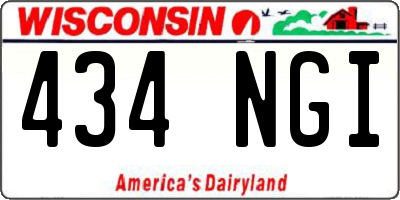 WI license plate 434NGI