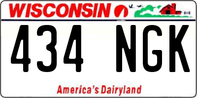 WI license plate 434NGK