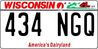 WI license plate 434NGQ