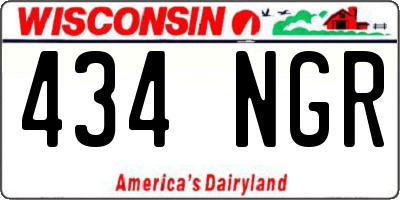 WI license plate 434NGR