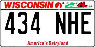 WI license plate 434NHE