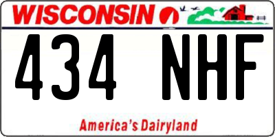 WI license plate 434NHF