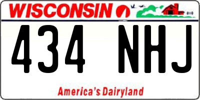 WI license plate 434NHJ