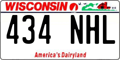 WI license plate 434NHL