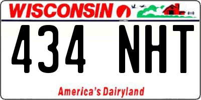 WI license plate 434NHT