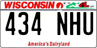 WI license plate 434NHU
