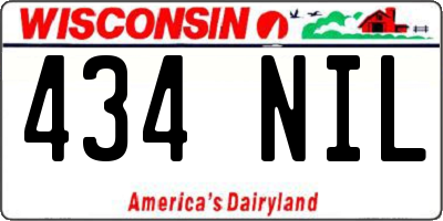 WI license plate 434NIL