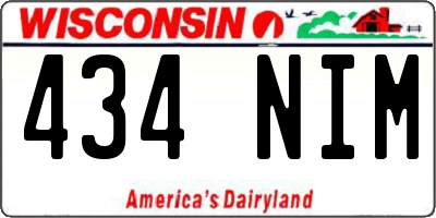 WI license plate 434NIM