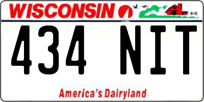 WI license plate 434NIT
