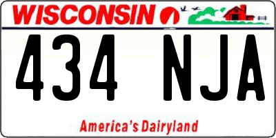 WI license plate 434NJA