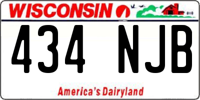 WI license plate 434NJB