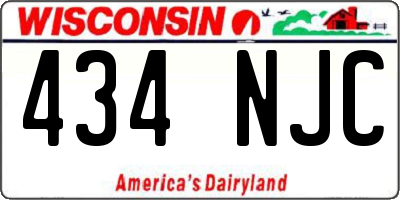 WI license plate 434NJC
