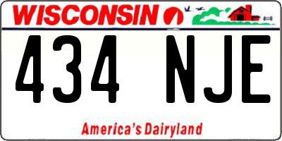 WI license plate 434NJE