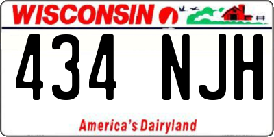 WI license plate 434NJH