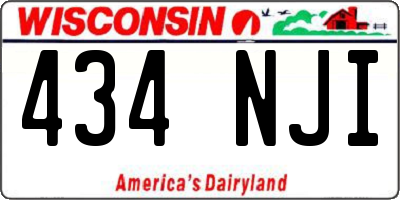 WI license plate 434NJI